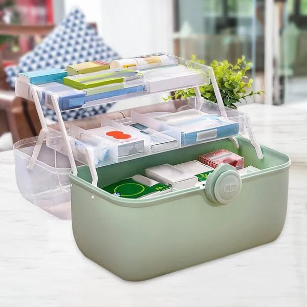 صندوق التخزين الطبي متعدد المستويات بتصميم عملي للبيت المكتب و السفر